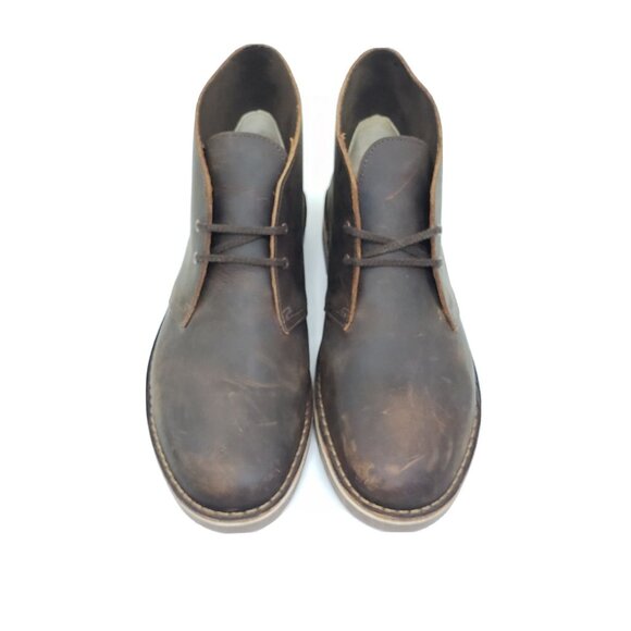 Clarks Bushacre 2 Desert Boots Men Chukka Lace Up Brown Leather Size 12 main image 4